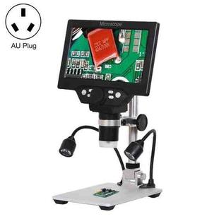 G1200D 7 Inch LCD Screen 1200X Portable Electronic Digital Desktop Stand Microscope(AU Plug Without Battery)