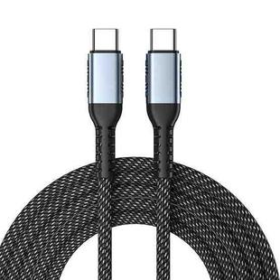 1m 100W PD Fast Charge Type-C Male to Male Data Sync Charging Braided Cable, Length: