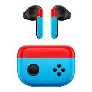 F2 TWS Noise Cancelling Wireless Bluetooth In-Ear Stereo Game Earphone(Red+Blue)