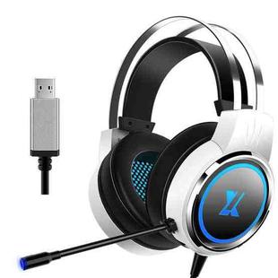 Heir Audio Head-Mounted Gaming Wired Headset With Microphone, Colour: X8 7.1 Sound Upgrade (Stars White)