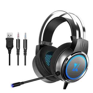 Heir Audio Head-Mounted Gaming Wired Headset With Microphone, Colour: X8 Double Hole Upgrade (Black)