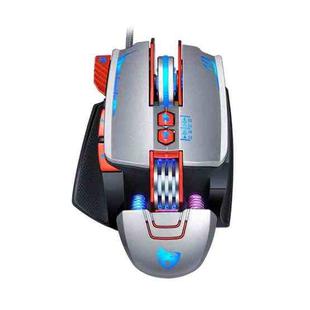 T-WOLF V9 8 Keys 3200 DPI Gaming Macro Definition Mechanical Wired Mouse(Silver)