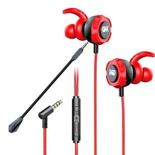 TF-3 3.5mm In-Ear Gaming Earphone Support Wired Control & Daul Mic, Cable Length: 1.2m(Red)