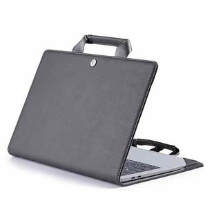 Book Style Laptop Protective Case Handbag For Macbook 14 inch(Grey)