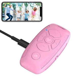 S86 Car Key Shape Multifunctional Bluetooth Selfie Video Remote Control(Pink)