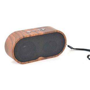 F3 Retro Wood-Grain Mini Bluetooth Speaker Support TF Card(Dark Grain)