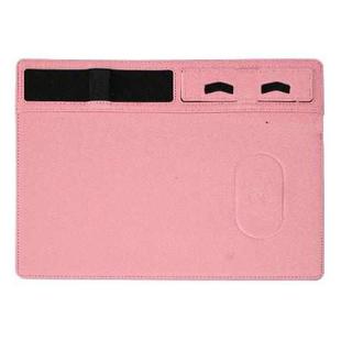 JJ-82401 Mouse Pad with Phone Charging and Phone Holder(Pink)
