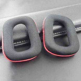 2 PCS Headset Sponge Earmuffs for Logitech G35 / G930 / G430 / F450(Black+Red)