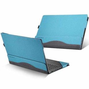 13.9 inch PU Leather Laptop Protective Cover For Lenovo Yoga 5 Pro / Yoga 910(Gray Cobalt Blue)