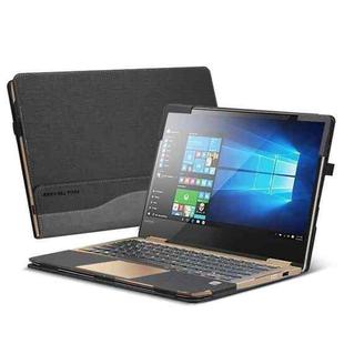 Laptop PU Leather Protective Case For Lenovo Yoga 720-15(Gentleman Gray)