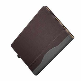 Laptop PU Leather Protective Case For Lenovo Yoga 720-15(Coffee Color)