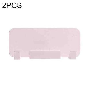 2 PCS  Punch-Free Wall-Mounted Rack Mobile Phone Charging Holder(Pink)