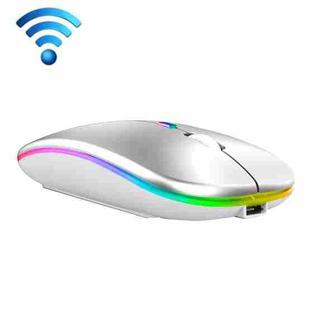 C7002 2400DPI 4 Keys Colorful Luminous Wireless Mouse, Color: 2.4G Silver Gray