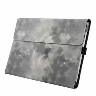 For Microsoft Surface Pro 7+ / 7 / 6 / 5 / 4 Ink and Wash Leather Tablet Protective Case, Color: Gray