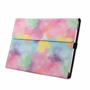 For Microsoft Surface Pro 7+ / 7 / 6 / 5 / 4 Ink and Wash Leather Tablet Protective Case, Color: Colorful