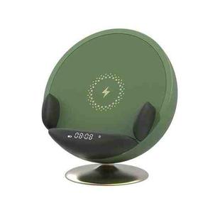KAWOO CAN10 Sofa Wireless Charging Bluetooth Speaker Clock(Green)