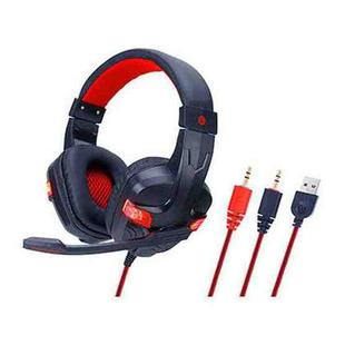 Soyto SY860MV Game Computer Luminous Headset For PC (Black Red)