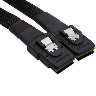 SAS36P SFF-8087 to SAS36P Cable Motherboard Server Hard Disk Data Cable, Color: Black 0.7m
