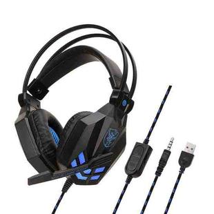 Soyto SY850MV Luminous Gaming Computer Headset For PS4 (Black Blue)