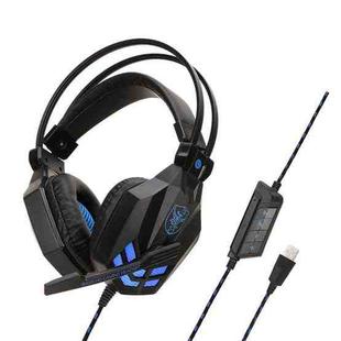 Soyto SY850MV Luminous Gaming Computer Headset For USB  (Black Blue)