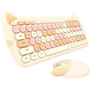 MOFii 2.4GHz 84 Keys Wireless Keyboard and Mouse Set(Cream Color)