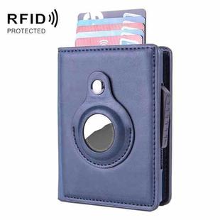 RFID Automatic Pop-Up Card Holder Multi-Function Locator Wallet For AirTag(Blue)