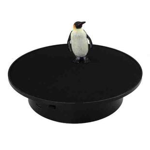 20cmTwo-Way Turntable Display Stand Video Shooting Props Turntable(Black+Black Velvet)