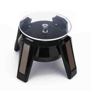 High-Footed UFO Solar 9cm 360 Rotating Display Stand Props Turntable(Black Blue Light)