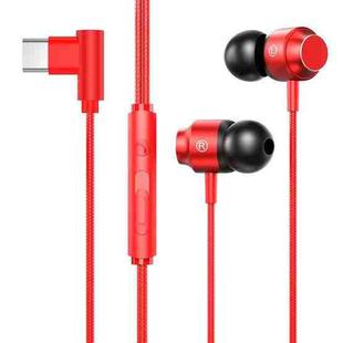 TS902 Metal In-Ear USB-C / Type-C Game Earphone, Cable Length: 1.2m(Red)