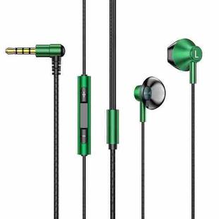 TS6800 3.5mm Metal Elbow Noise Cancelling Wired Game Earphone(Green)