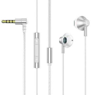 TS6800 3.5mm Metal Elbow Noise Cancelling Wired Game Earphone(Silver Gray)