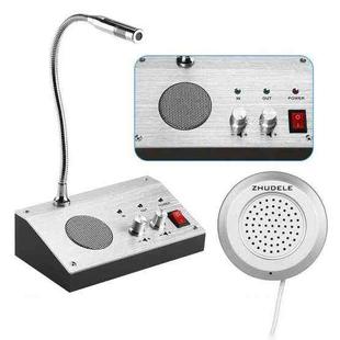 ZHUDELE ZDL-9908 Window Two-way Walkie-talkie Bank/Hospital/Station/Counter Microphone Amplifier (UK Plug)