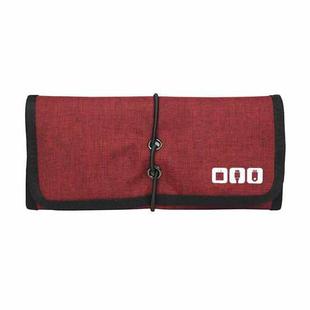 MD005 Nylon Waterproof Digital Storage Handbag(Red Wine)