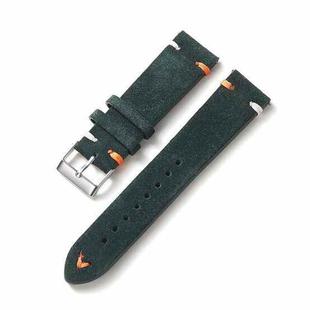 Color-Block Stitching Micro-Leather Switch Quick Release Watch Band, Specification: 20mm(Green)