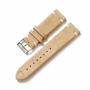 Color-Block Stitching Micro-Leather Switch Quick Release Watch Band, Specification: 20mm(Khaki)