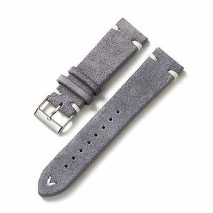 Color-Block Stitching Micro-Leather Switch Quick Release Watch Band, Specification: 22mm(Grey)