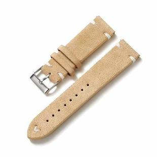 Color-Block Stitching Micro-Leather Switch Quick Release Watch Band, Specification: 22mm(Khaki)