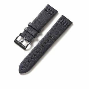 X Suture Quick Release Thick Waterproof Watch Band, Specification: 22mm(Black)