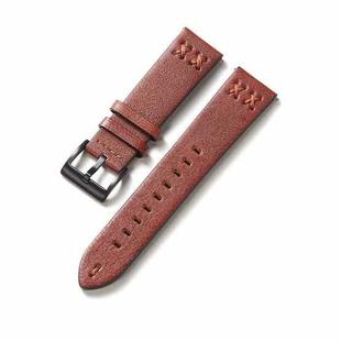 X Suture Quick Release Thick Waterproof Watch Band, Specification: 22mm(Brown)