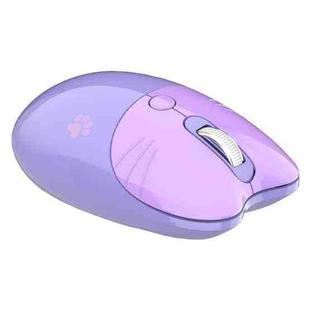 M3 3 Keys Cute Silent Laptop Wireless Mouse, Spec: Bluetooth Wireless Version (Purple)