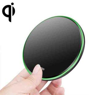 20W QI Metal Mirror Ultra-thin Wireless Charger(Black)