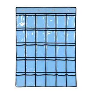 30 Grid Non-woven Transparent Mobile Phone Hanging Bag(Blue)