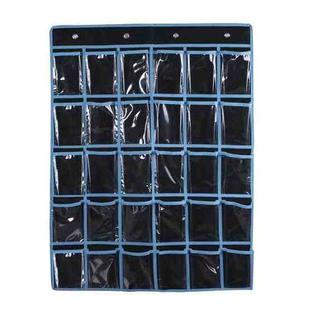 30 Grid Non-woven Transparent Mobile Phone Hanging Bag(Black)
