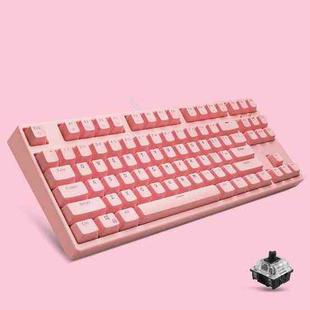 87/108 Keys Gaming Mechanical Keyboard, Colour: FY87 Pink Shell Pink Cap Black Shaft