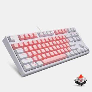 87/108 Keys Gaming Mechanical Keyboard, Colour: FY87 White Shell Red Shaft