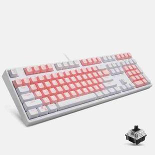 87/108 Keys Gaming Mechanical Keyboard, Colour: FY108 White Shell Black Shaft