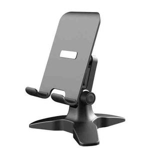 Portable Foldable Rotary Desktop Bracket Silicone Non-Slip Mobile Phone Bracket(Black)