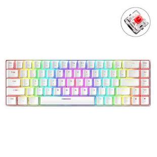 ZIYOU LANG T8 68 Keys RGB Luminous Gaming Mechanical Keyboard, Cable Length:1.6m(White Red Shaft)