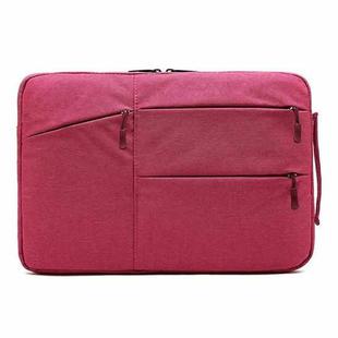 Zipper Type Polyester Business Laptop Liner Bag, Size: 13.3 Inch(Rose Red)