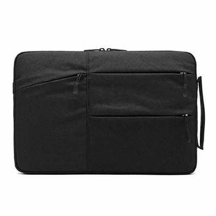 Zipper Type Polyester Business Laptop Liner Bag, Size: 15.6 Inch(Black)
